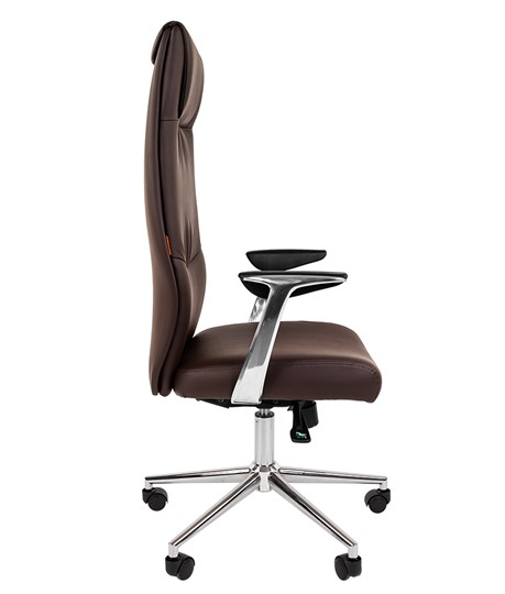 Кресло компьютерное CHAIRMAN Vista Экокожа премиум коричневая (vista) в Пензе - изображение 4