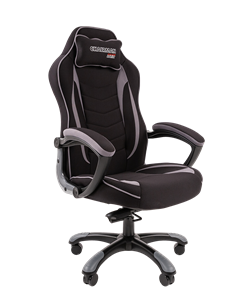 Кресло игровое CHAIRMAN GAME 28 Полиэстер комбинированная ткань серый/черный в Пензе