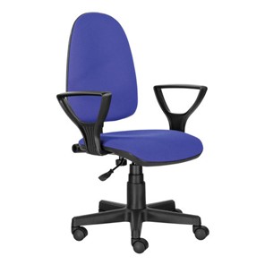 Офисное кресло Brabix Prestige Ergo MG-311 (регулируемая эргономичная спинка, ткань, черно-синее) 531876 в Пензе