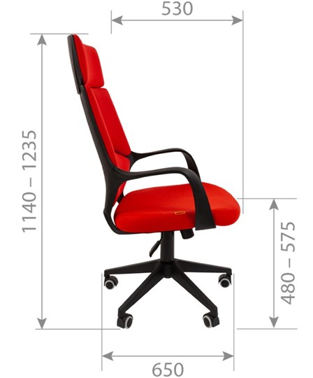 Офисное кресло CHAIRMAN 525, серое в Пензе - изображение 2