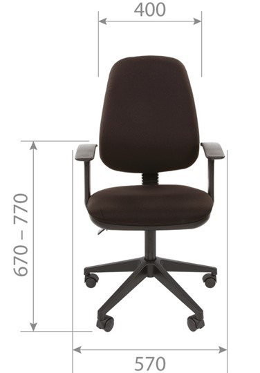 Офисное кресло CHAIRMAN 661 Ткань стандарт 15-21 черная в Пензе - изображение 3