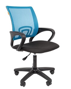 Офисное кресло CHAIRMAN 696 black LT, голубое в Пензе