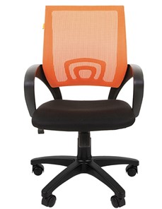 Кресло компьютерное CHAIRMAN 696 black Сетчатый акрил DW66 оранжевый в Пензе - предосмотр 4