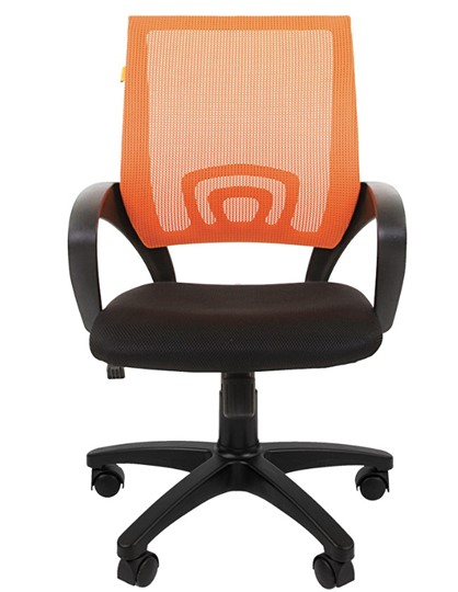 Кресло компьютерное CHAIRMAN 696 black Сетчатый акрил DW66 оранжевый в Пензе - изображение 4