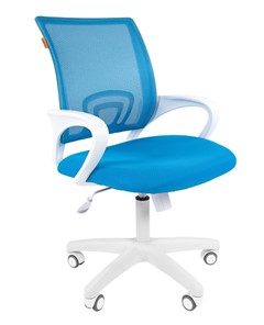 Кресло офисное CHAIRMAN 696 white, tw12-tw04 голубой в Пензе