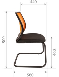 Компьютерное кресло CHAIRMAN 699V, цвет оранжевый в Пензе - предосмотр 2