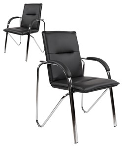 Кресло офисное CHAIRMAN 851 экокожа черная (2 шт. в комплекте) в Пензе