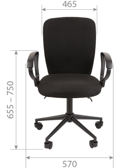 Кресло офисное CHAIRMAN 9801 BLACK, черное в Пензе - изображение 3