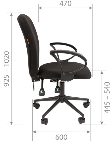 Кресло офисное CHAIRMAN 9801 BLACK, черное в Пензе - изображение 4