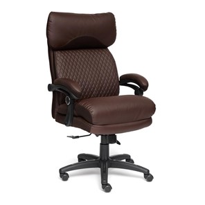 Компьютерное кресло CHIEF кож/зам/ткань, коричневый/коричневый стеганный, 36-36/36-36 стеганный/24 арт.13111 в Пензе