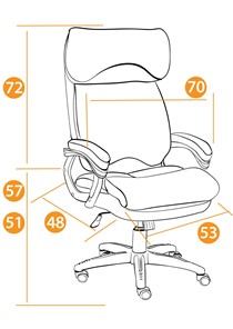 Компьютерное кресло DUKE флок/ткань, серый/серый, 29/TW-12 арт.14039 в Пензе - предосмотр 27