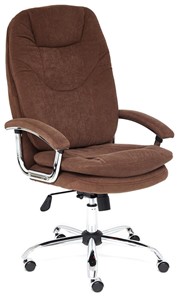 Офисное кресло SOFTY LUX флок, коричневый, арт.13595 в Пензе