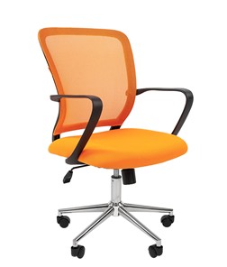 Кресло компьютерное CHAIRMAN 698 CHROME new Сетка TW-66 (оранжевый) в Пензе