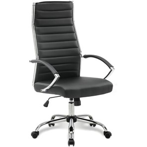 Кресло компьютерное Brabix Style EX-528 (экокожа, хром, черное) 531947 в Пензе
