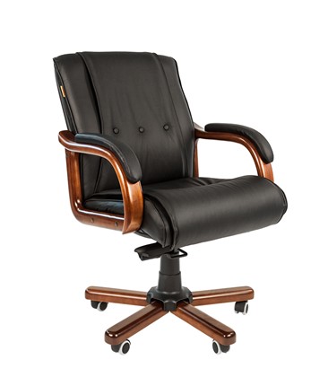 Кресло CHAIRMAN 653M кожа черная в Пензе - изображение