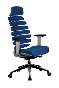 Кресло компьютерное Riva Chair SHARK (Синий/серый) в Пензе