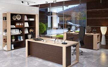 Кабинет руководителя ALTO с высоким шкафом для одежды, низким для документов и журнальным столиком в Пензе - предосмотр 3