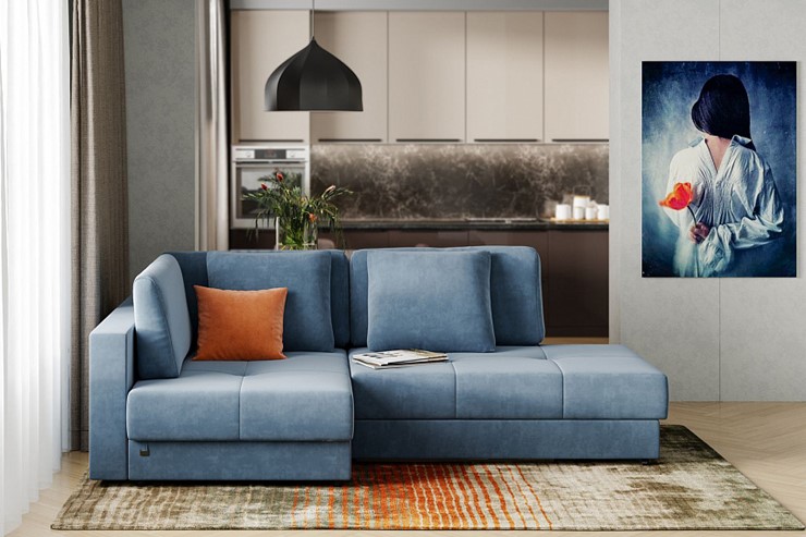 Угловой диван Манхэттен 1пф-2т, Оникс 17 в Пензе - изображение 1