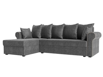 Угловой диван с оттоманкой Рейн, Серый/Бежевый (рогожка) в Пензе