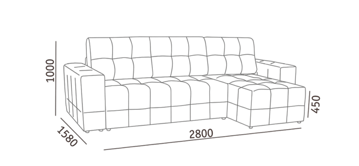 Угловой диван с оттоманкой Реал ДУ в Пензе - изображение 5