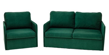 Комплект мебели Амира зеленый диван + кресло в Пензе