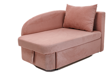 Мягкий диван правый Тедди розовый в Пензе