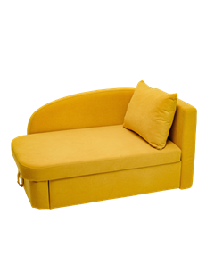 Мягкий диван правый Тедди желтый в Пензе