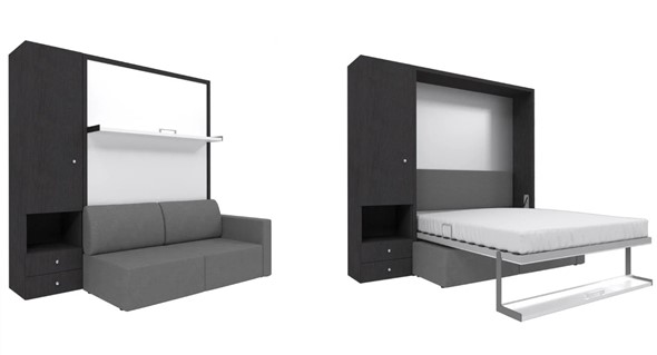 Диван Кровать-трансформер Smart (ШЛ+КД 1400), шкаф левый, правый подлокотник в Пензе - изображение