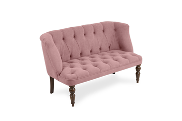 Прямой диван Бриджит розовый ножки коричневые в Пензе