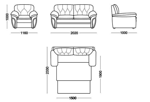 Прямой диван Дебора Элита 21 Д БД в Пензе - изображение 6