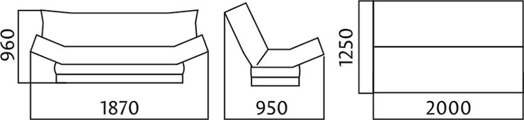 Прямой диван Клик-Кляк стёганый в Пензе - изображение 3
