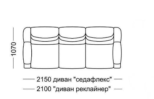 Прямой диван Мишель Элита 50 М, седафлекс в Пензе - изображение 7