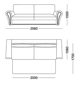 Прямой диван Виктория 2 подушки в Пензе - предосмотр 5