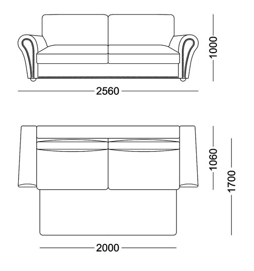 Прямой диван Виктория 2 подушки в Пензе - изображение 5