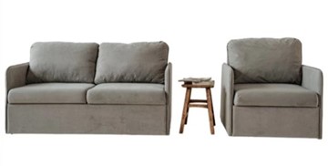 Комплект мебели Амира серый диван + кресло в Пензе