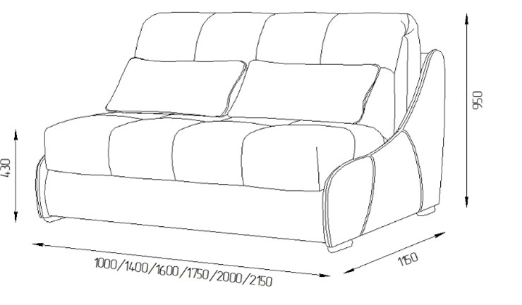 Прямой диван Токио 130 (НПБ) в Пензе - изображение 11