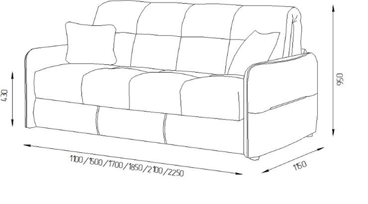 Прямой диван Токио 2 130 (НПБ) в Пензе - изображение 7
