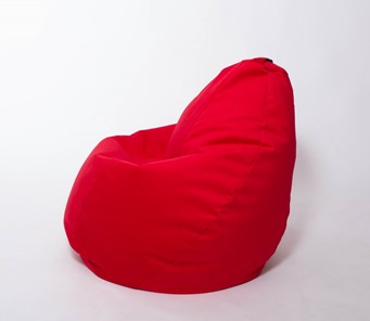 Кресло-мешок Груша большое, велюр однотон, красное в Пензе - предосмотр 1