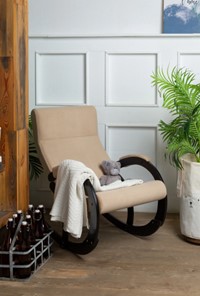 Кресло-качалка в гостиную Корсика, ткань Amigo Beige 34-Т-AB в Пензе - предосмотр 8