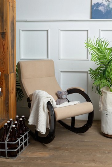 Кресло-качалка в гостиную Корсика, ткань Amigo Beige 34-Т-AB в Пензе - изображение 8
