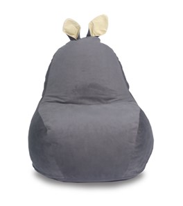 Кресло-мешок Зайка (короткие уши), тёмно-серый в Пензе