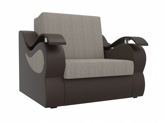 Кресло-кровать Меркурий (60), Корфу 02 (рогожка)/черный (экокожа) в Пензе - изображение
