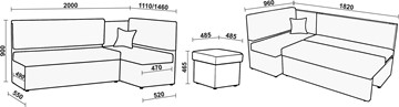 Кухонный угловой диван Нео КМ 3 с механизмом 2000*1110 в Пензе - предосмотр 20
