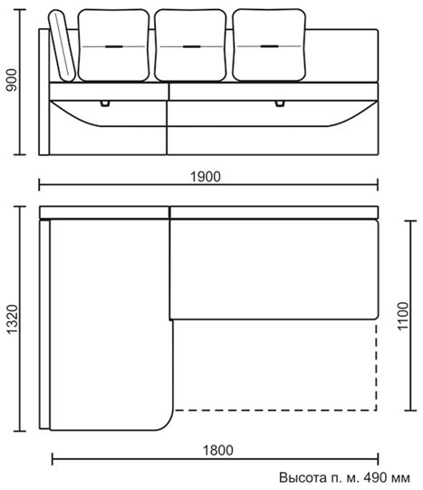 Угловой кухонный диван Яшма 1 ДУ в Пензе - изображение 8