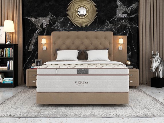 Кровать двуспальная Alliance/Podium M 160х200, Флок (Велсофт Какао) в Пензе - изображение