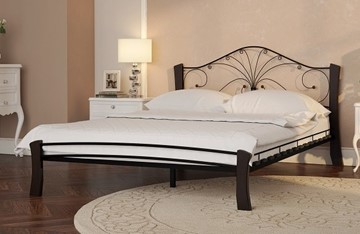 Спальная кровать Фортуна 4 Лайт, 1200, черный/шоколад в Пензе