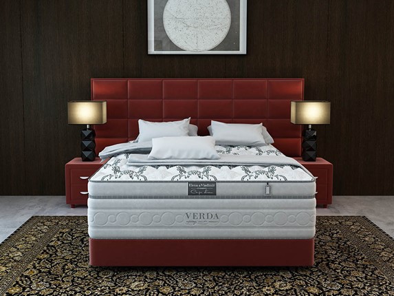 Кровать спальная Chocolate/Podium M 160х200, Микровелюр (Manhattan Гранатовый) в Пензе - изображение