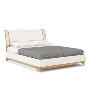 Спальная кровать Бари 1600 с подъёмным механизмом Дуб Золотой/Белый ЛД 698.220 в Пензе