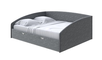 Двуспальная кровать Bono 160х200, Велюр (Gratta 4 Серый космос) в Пензе