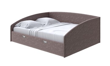 Двуспальная кровать Bono 160х200, Велюр (Gratta 8 Брауни) в Пензе